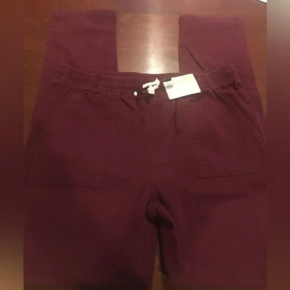 There Abouts size 14 elastic waist stretch jeans burgundy pants
